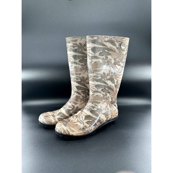 UGG Shaye Island Floral Rain Boots Wm's Sz 9 Water Proof Slip Resistant Sole - Picture 8 of 9